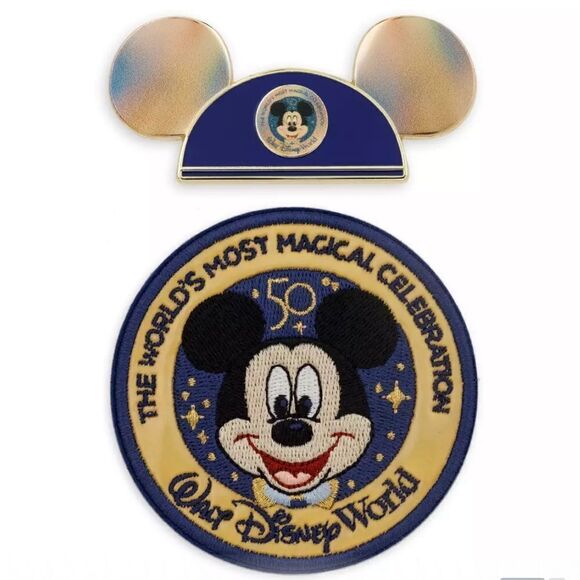 Disney Accessories - Walt Disney World 50th Anniversary Pin and patch set